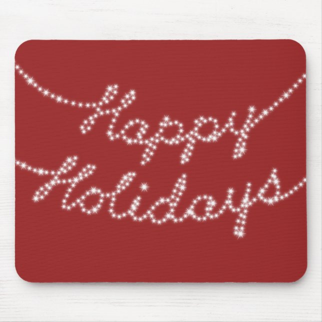 Happy Holidays in Twinkle Lights Mouse Pad (Front)