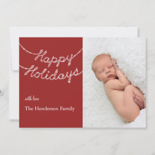 Happy Holidays in Twinkle Lights Photo Card