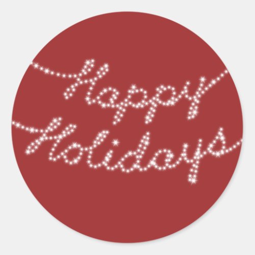 Happy Holidays in Twinkle Lights Sticker