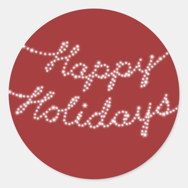 Happy Holidays in Twinkle Lights Sticker (Front)