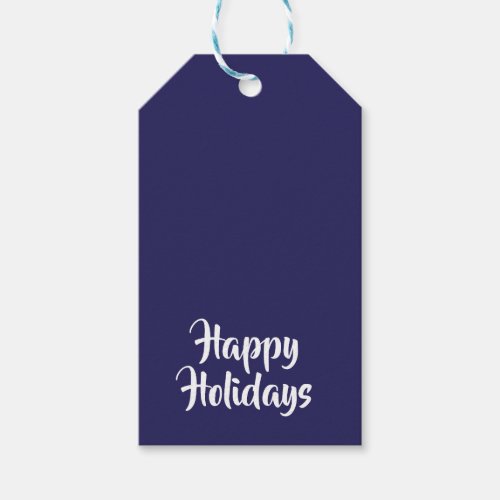 Happy Holidays Indigo Blue 26235C Gift Tags