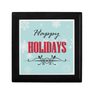 Happy Holidays Jewelry Box