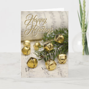 Happy Holidays Jingle Bells Christmas Holiday Card