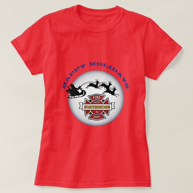 Happy Holidays KCFD Northshore T-Shirt (Design Front)