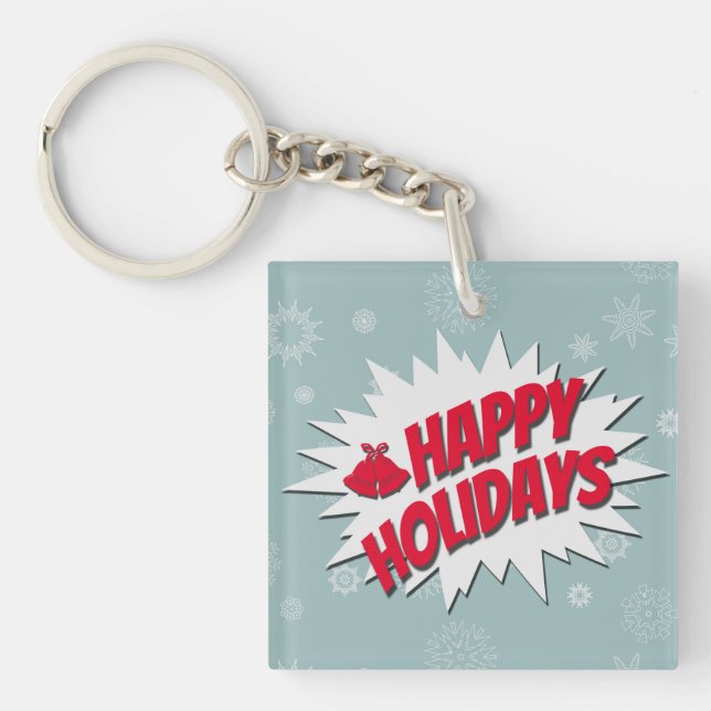Happy Holidays Keychain (Front)