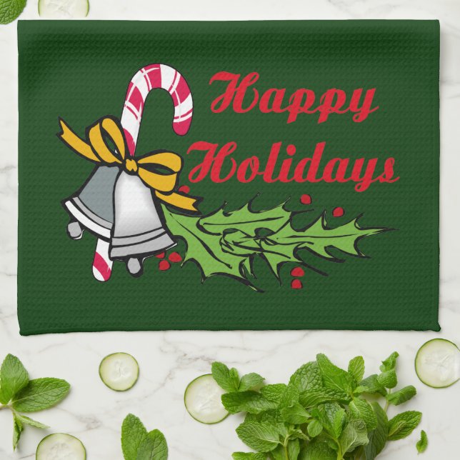 Happy Holidays Kitchen Towel (Folded)