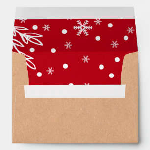 Happy Holidays. Kraft Paper Christmas Envelope