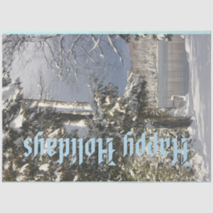 Happy Holidays Lakeside Tissue Paper