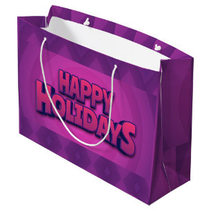 Happy Holidays Large Gift Bag