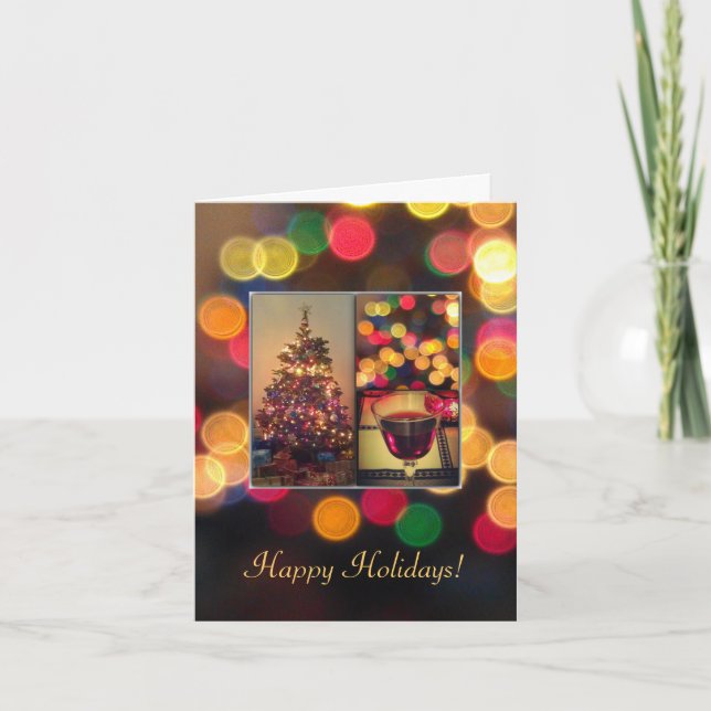 Happy Holidays lights Holiday Card (Front)