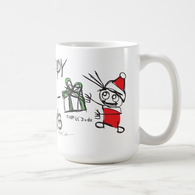 Happy Holidays lil'DudE Coffee Mug (Right)