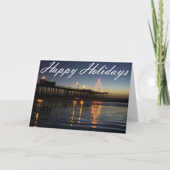 Happy Holidays - Lit Pier Card (Front)