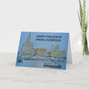 Happy Holidays Liverpool Cards by Colin Carr-Nall