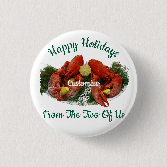Happy Holidays Lobster Dinner Thunder_Cove Button (Front)