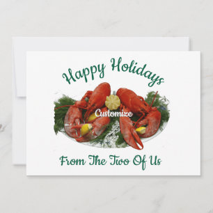 Happy Holidays Lobster Dinner Thunder_Cove Invitation