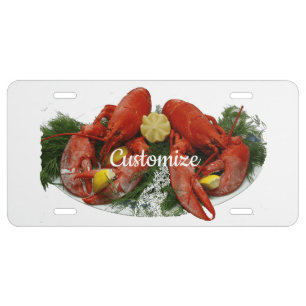 Happy Holidays Lobster Dinner Thunder_Cove License Plate
