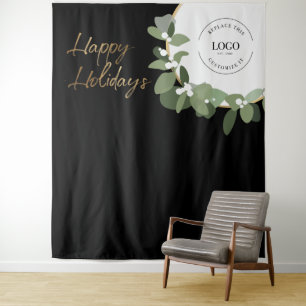 Happy Holidays Logo Christmas Photo Backdrop