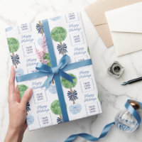 Wrapping Paper: Hot Pink Pagoda {Gift Wrap, Birthday, Holiday, Christmas}