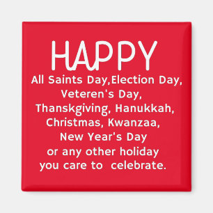 Happy Holidays Magnet