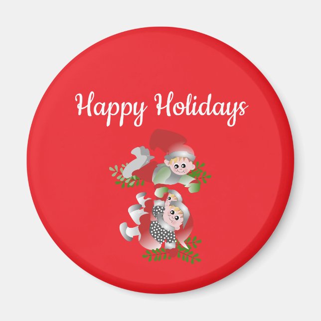 Happy Holidays Magnet (Front)