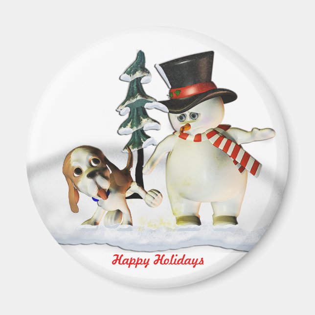 Happy Holidays Magnet (Front)