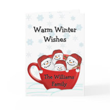 Happy Holidays Marshmallow Family Personalized