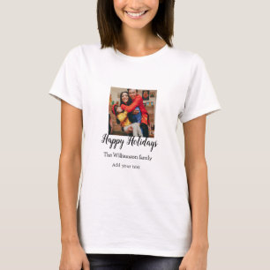 Happy Holidays merry Christmas add family name ph T-Shirt