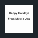 Happy holidays merry Christmas add name from with  Self-inking Stamp<br><div class="desc">Design</div>