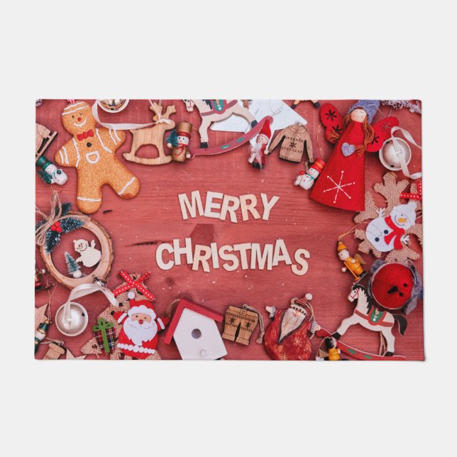 Happy Holidays | Merry Christmas Collage Doormat (Front)