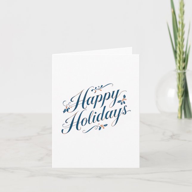 Happy Holidays Merry Christmas Family New Year Card (Front)