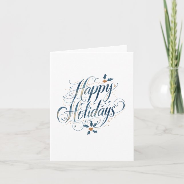 Happy Holidays Merry Christmas Family New Year Card (Front)