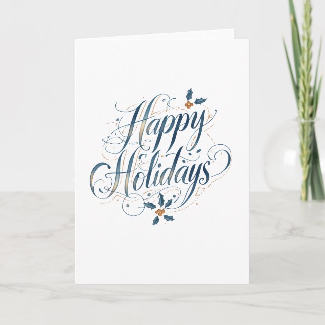 Happy Holidays Merry Christmas Family New Year Card (Front)
