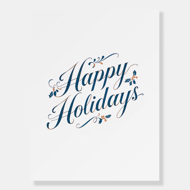 Happy Holidays Merry Christmas Family New Year Foam Board (Front)