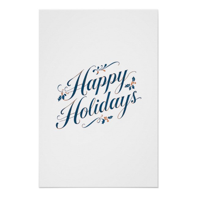Happy Holidays Merry Christmas Family New Year Poster (Front)