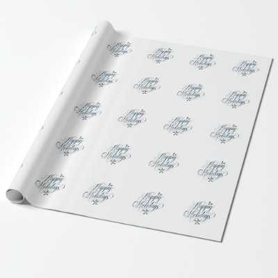 Happy Holidays Merry Christmas Family New Year Wrapping Paper