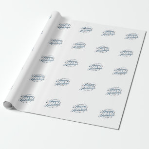 Happy Holidays Merry Christmas Family New Year Wrapping Paper