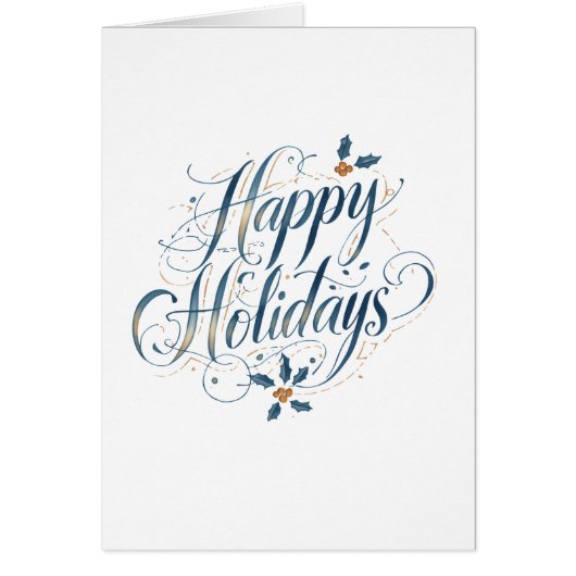 Happy Holidays Merry Christmas New Year Card (Front)