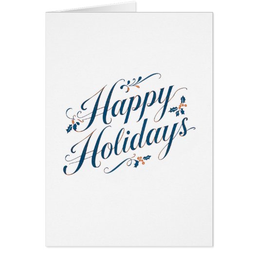 Happy Holidays Merry Christmas New Year Card (Front)