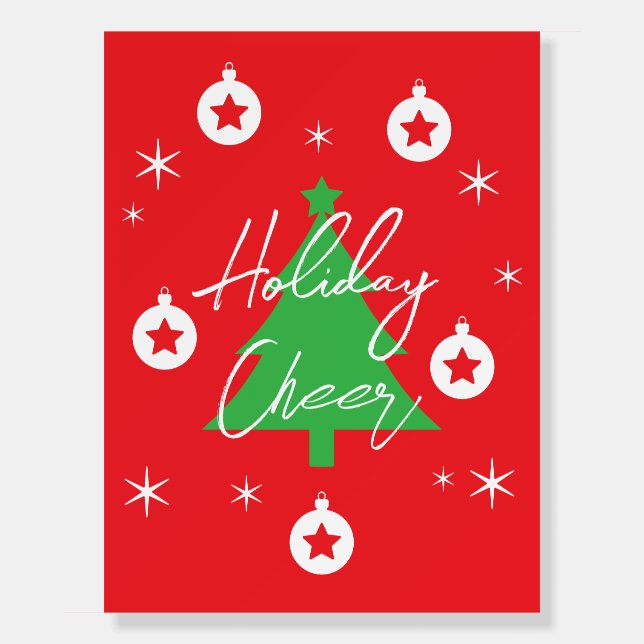 Happy Holidays Merry Christmas New Year Foam Board (Front)