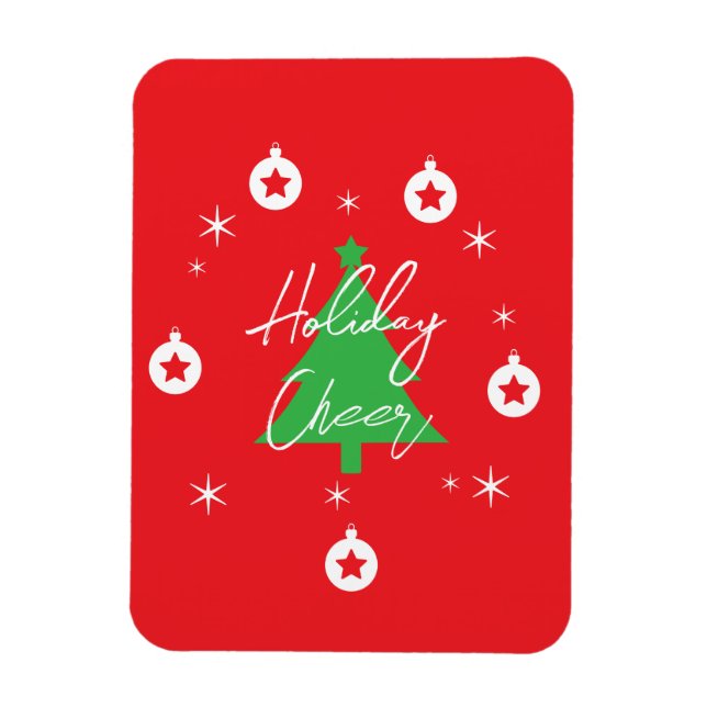 Happy Holidays Merry Christmas New Year Magnet (Vertical)