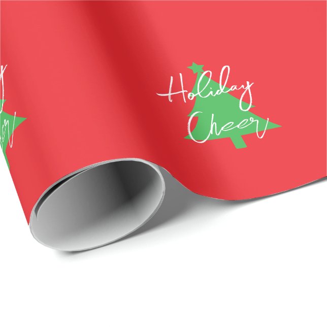 Happy Holidays Merry Christmas New Year Wrapping Paper (Roll Corner)