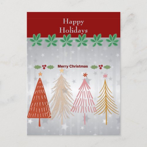 Happy Holidays Merry Christmas popular design Postcard