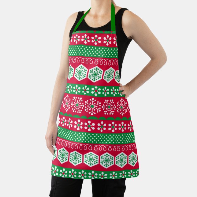 Happy Holidays | Merry Christmas Retro Vintage Apron (Insitu)