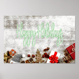 Happy Holidays - Merry Christmas, Seasons Greeting Poster