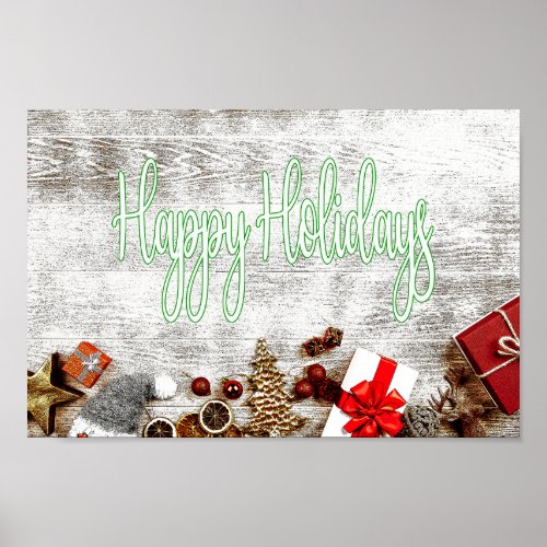 Happy Holidays _ Merry Christmas Seasons Greeting Poster