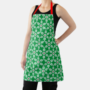 Happy Holidays   Merry Christmas Snowflakes Apron