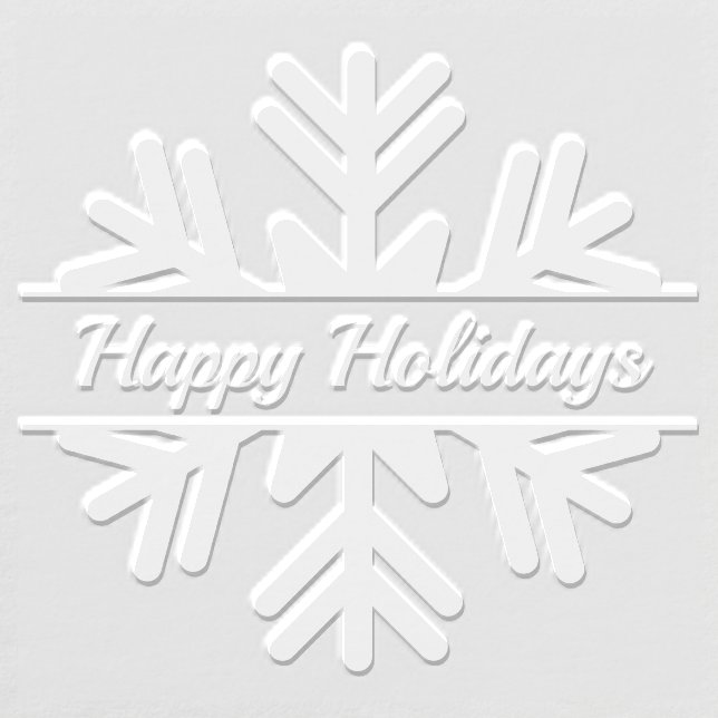 Happy Holidays Merry Christmas Winter Snowflake Embosser (Design)