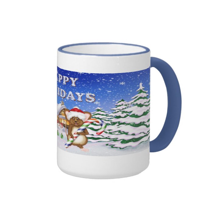 Happy Holiday's Mice Coffee Mugs