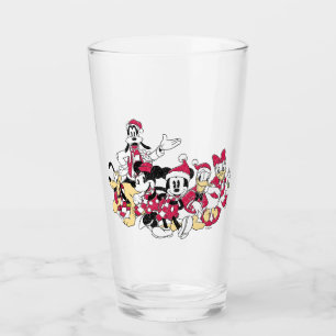 Happy Holidays   Mickey & Friends Christmas Cheer Glass