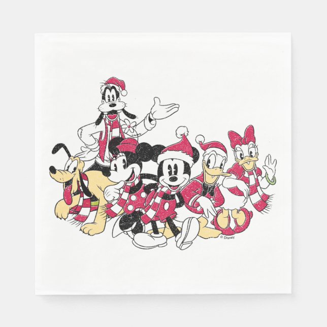 Happy Holidays | Mickey & Friends Christmas Cheer Napkins (Front)